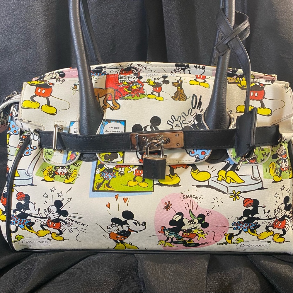 Disney Mickey and Minnie mouse comic strip 2009. Multicolor purse.